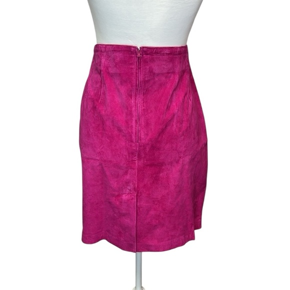 David Benjamin Suede Leather Skirt Pink - Picture 3 of 6